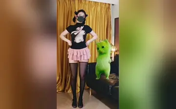 【奶咪】外星绿猫小鸡舞 (2)